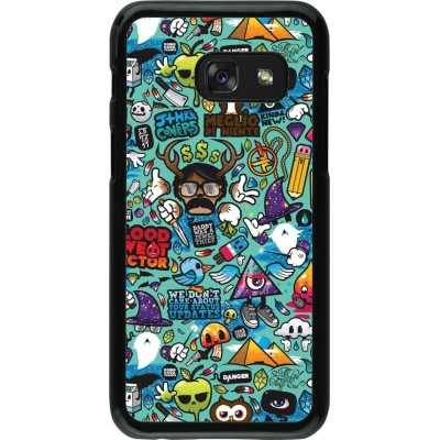 Coque Samsung Galaxy A3 (2017) - Mixed Cartoons Turquoise
