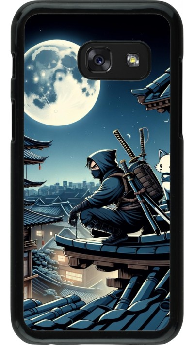 Samsung Galaxy A3 (2017) Case Hülle - Ninja unter dem Mond