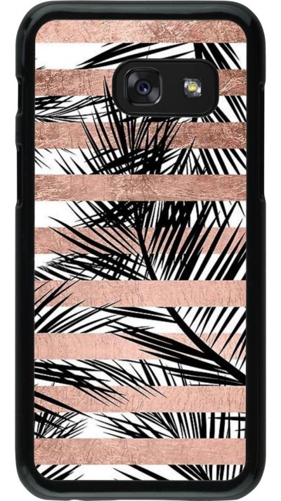 Coque Samsung Galaxy A3 (2017) - Palm trees gold stripes