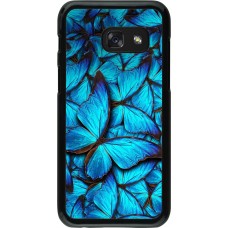 Hülle Samsung Galaxy A3 (2017) - Papillon - Bleu