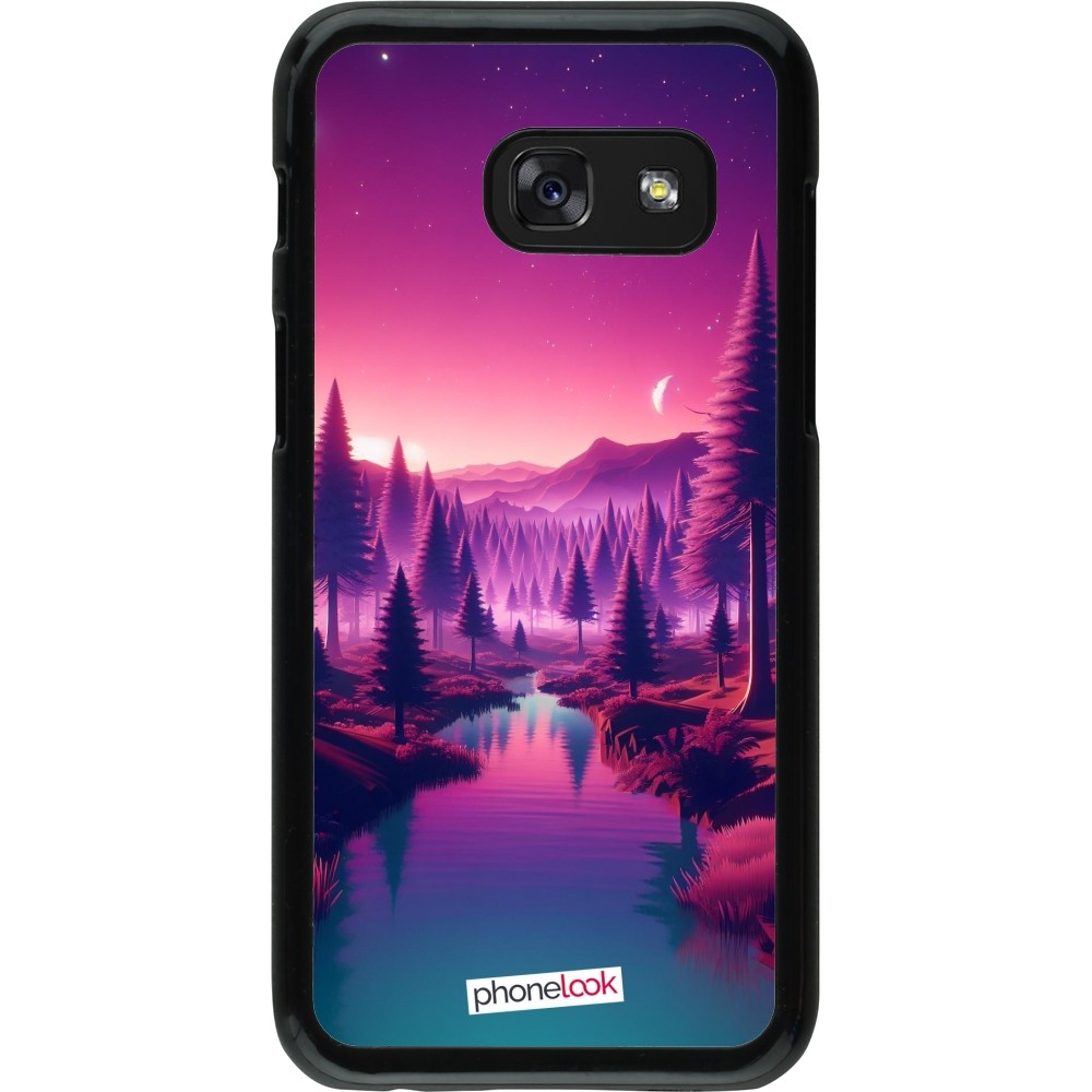 Samsung Galaxy A3 (2017) Case Hülle - Lila-rosa Landschaft