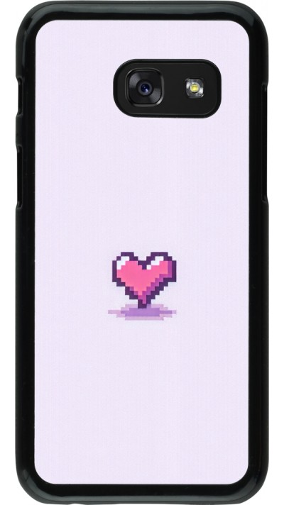 Samsung Galaxy A3 (2017) Case Hülle - Pixel Herz Hellviolett