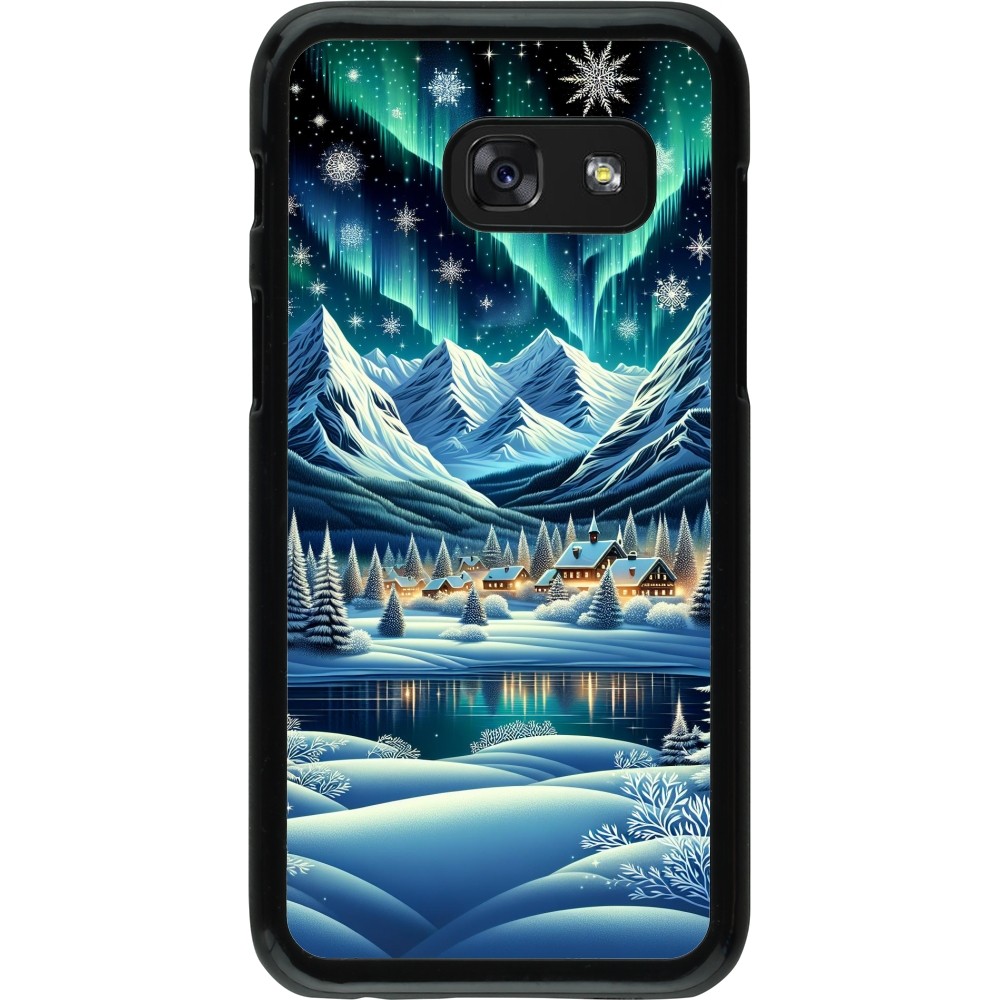 Coque Samsung Galaxy A3 (2017) - Snowy Mountain Village Lake night