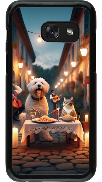 Coque Samsung Galaxy A3 (2017) - Valentine 2024 Dog & Cat Candlelight