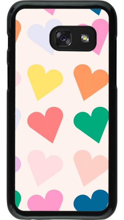 Coque Samsung Galaxy A3 (2017) - Valentine 2023 colorful hearts
