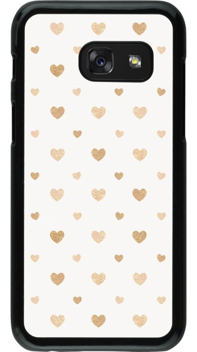 Coque Samsung Galaxy A3 (2017) - Valentine 2023 multiple gold hearts