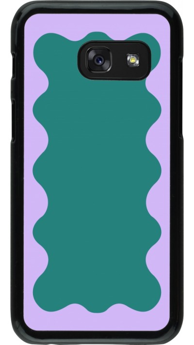 Coque Samsung Galaxy A3 (2017) - Wavy Rectangle Green Purple