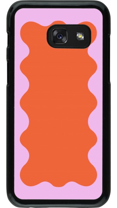 Coque Samsung Galaxy A3 (2017) - Wavy Rectangle Orange Pink
