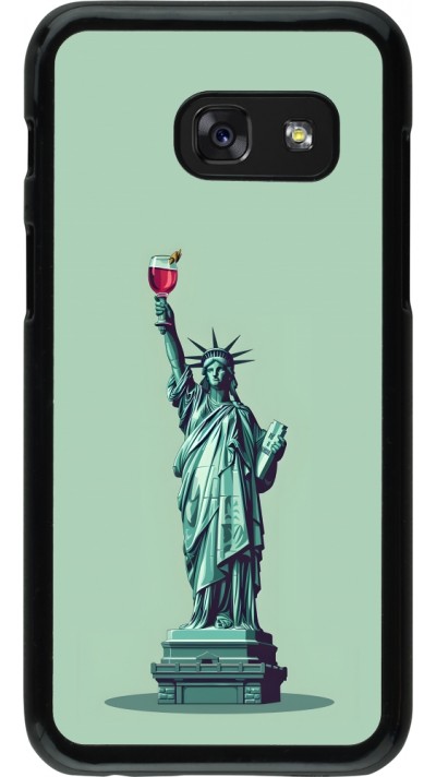 Samsung Galaxy A3 (2017) Case Hülle - Freiheitsstatue mit einem Glas Wein