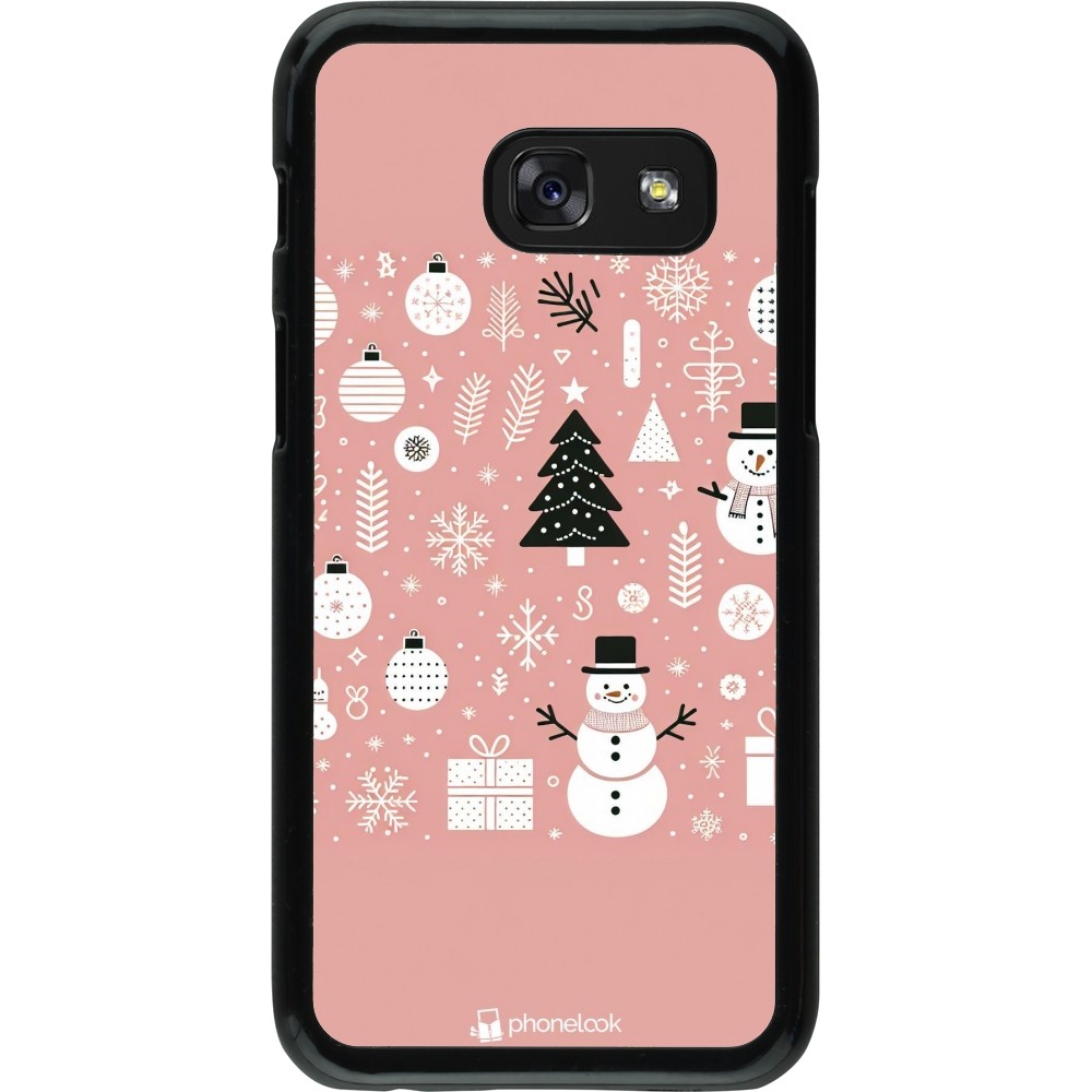 Samsung Galaxy A3 (2017) Case Hülle - Weihnachten 2024 Rose Schneemann Weihnachten
