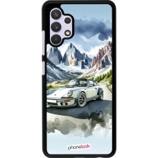 Samsung Galaxy A32 Case Hülle - Porsche 911 Berg Aquarell
