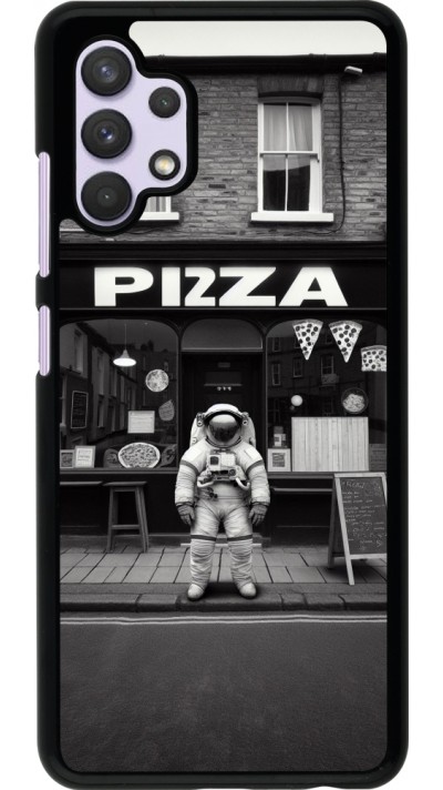 Samsung Galaxy A32 Case Hülle - Astronaut vor einer Pizzeria