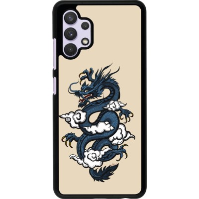 Samsung Galaxy A32 Case Hülle - Blue Dragon Tattoo
