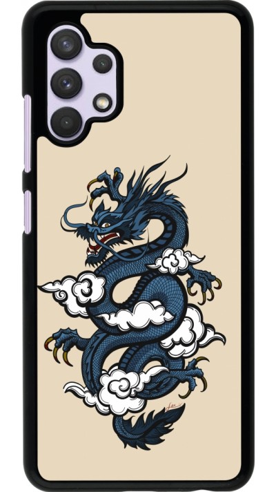 Samsung Galaxy A32 Case Hülle - Blue Dragon Tattoo