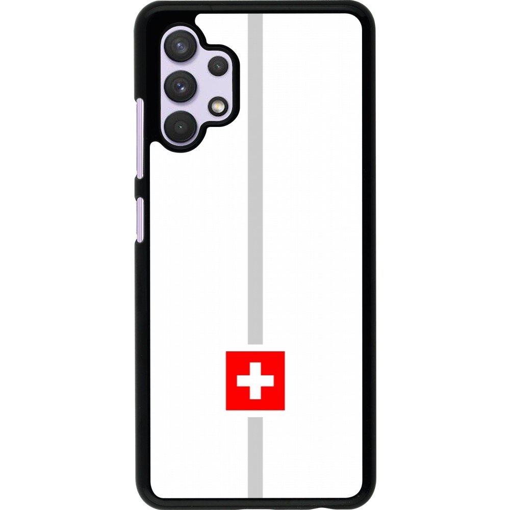 Samsung Galaxy A32 Case Hülle - Kanton CH weiss