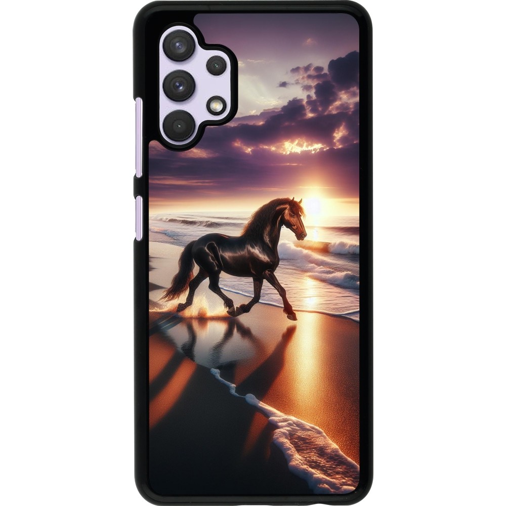Coque Samsung Galaxy A32 - Cheval majestueux plage