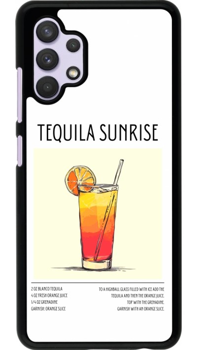 Samsung Galaxy A32 Case Hülle - Cocktail Rezept Tequila Sunrise