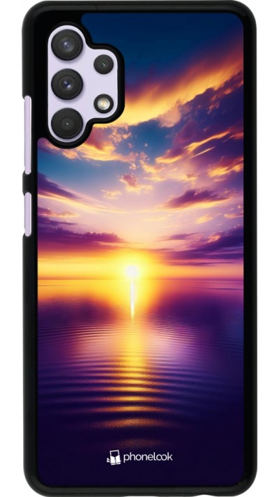 Samsung Galaxy A32 Case Hülle - Sonnenuntergang gelb violett