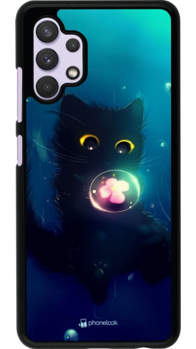 Hülle Samsung Galaxy A32 - Cute Cat Bubble