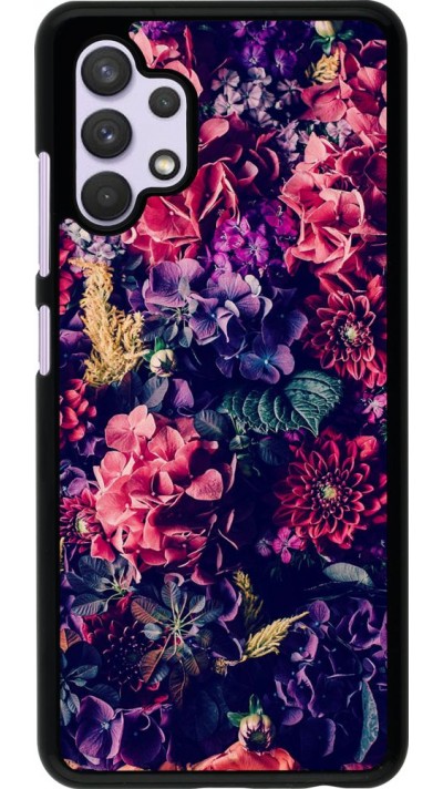 Hülle Samsung Galaxy A32 - Flowers Dark