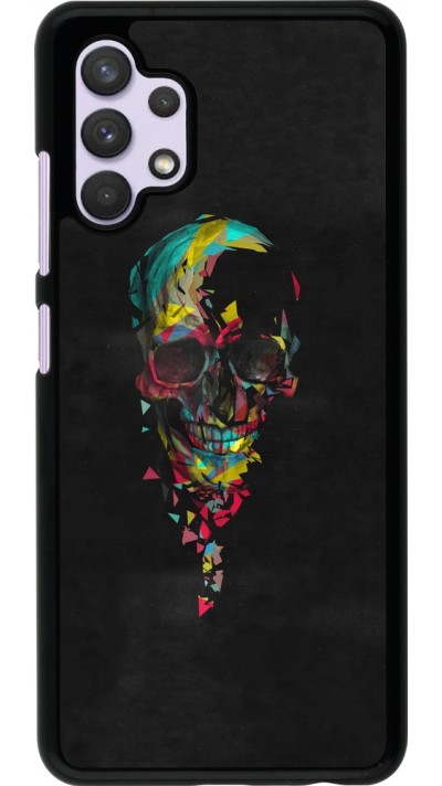 Samsung Galaxy A32 Case Hülle - Halloween 22 colored skull