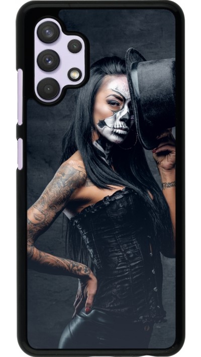 Samsung Galaxy A32 Case Hülle - Halloween 22 Tattooed Girl