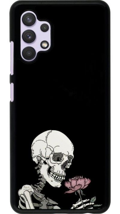 Samsung Galaxy A32 Case Hülle - Halloween 2023 rose and skeleton
