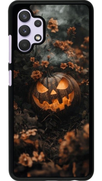 Coque Samsung Galaxy A32 - Halloween 2025 Pumpkin with flowers