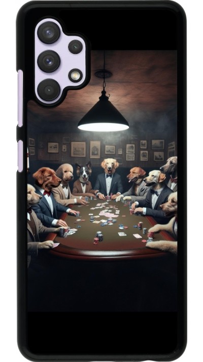 Samsung Galaxy A32 Case Hülle - Die Pokerhunde