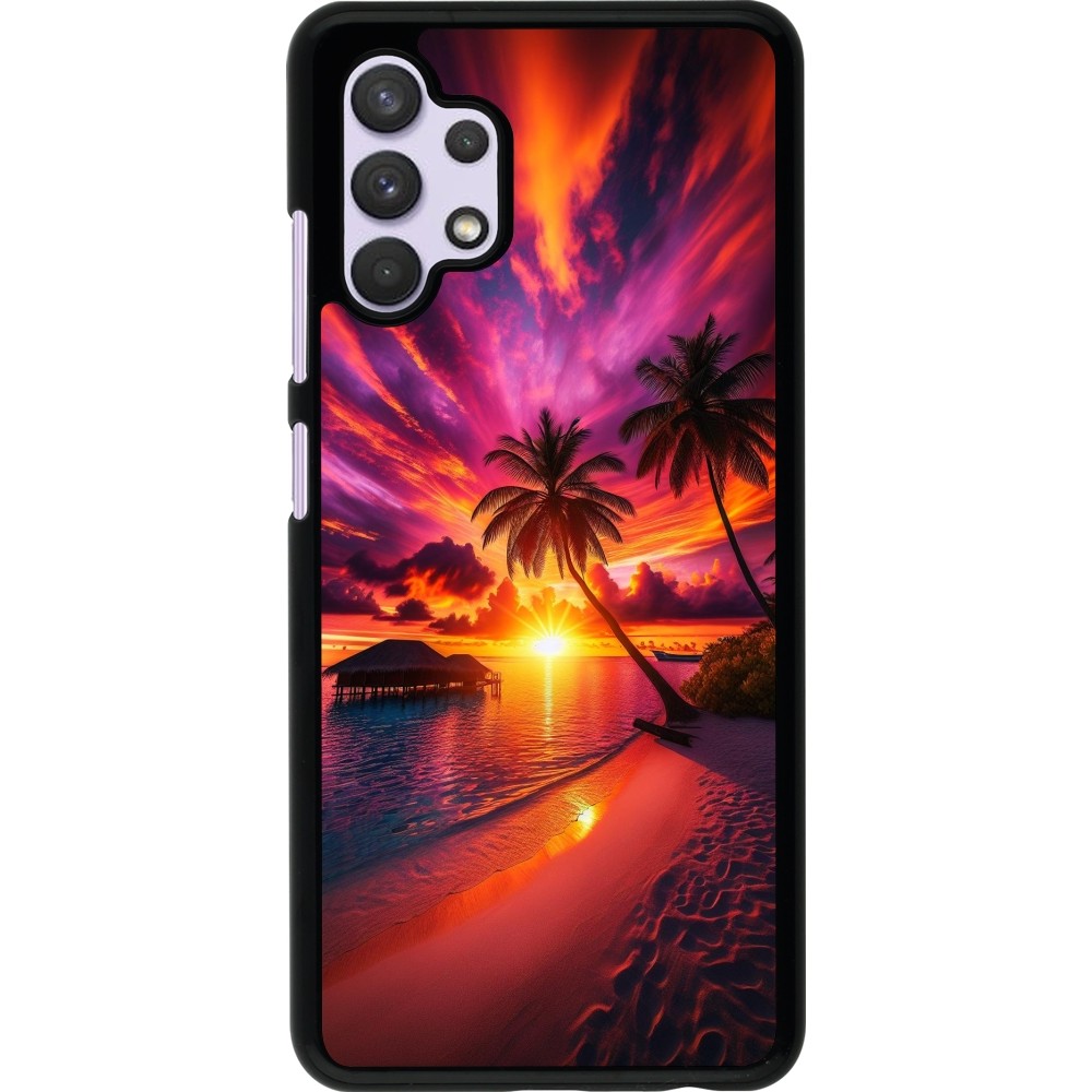 Samsung Galaxy A32 Case Hülle - Malediven Abenddämmerung Glückseligkeit