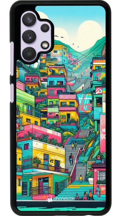 Samsung Galaxy A32 Case Hülle - Medellin Comuna 13 Kunst