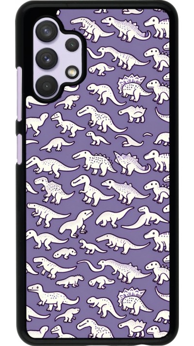 Samsung Galaxy A32 Case Hülle - Mini-Dino-Muster violett