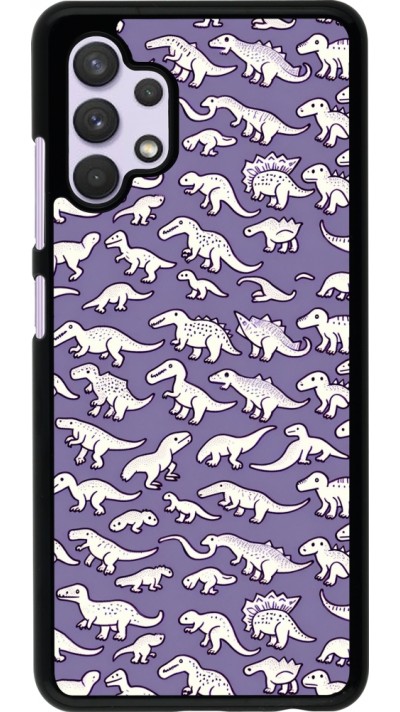 Coque Samsung Galaxy A32 - Mini dino pattern violet