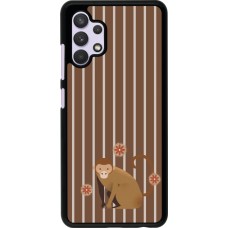 Samsung Galaxy A32 Case Hülle - Monkey with stripes