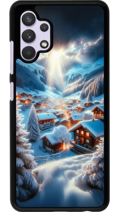 Samsung Galaxy A32 Case Hülle - Berg Schnee Licht