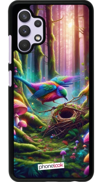 Coque Samsung Galaxy A32 - Oiseau Nid Forêt