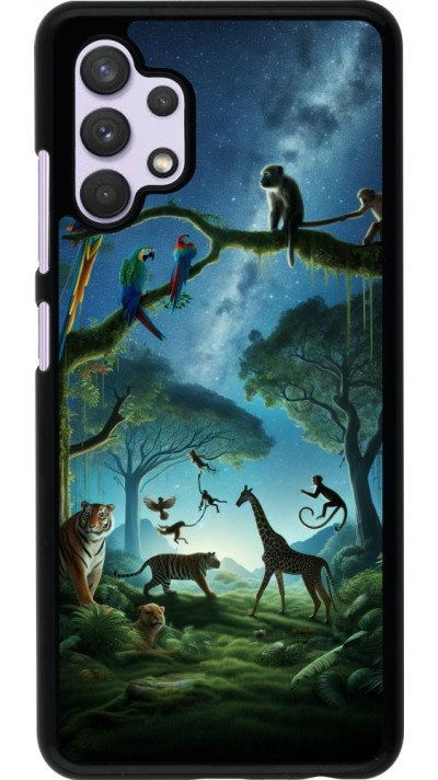 Samsung Galaxy A32 Case Hülle - Paradies der exotischen Tiere