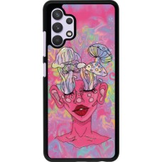 Samsung Galaxy A32 Case Hülle - Psychedelic pink mushroom