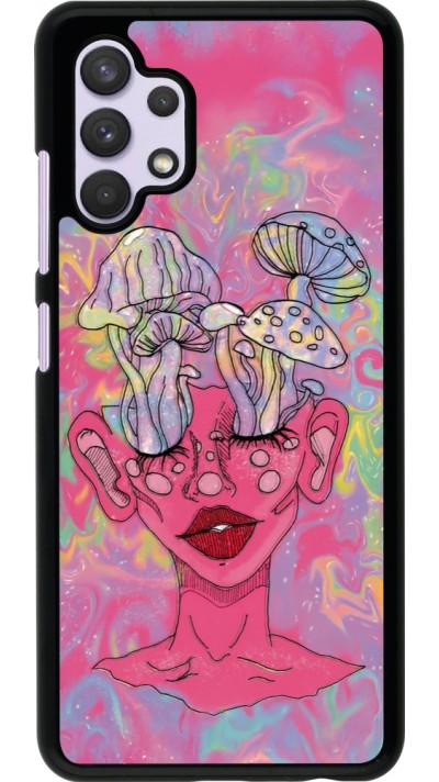 Coque Samsung Galaxy A32 - Psychedelic pink mushroom