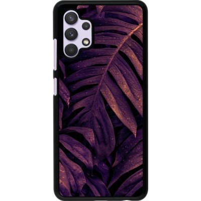 Samsung Galaxy A32 Case Hülle - Purple Light Leaves