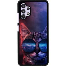 Coque Samsung Galaxy A32 - Red Blue Cat Glasses
