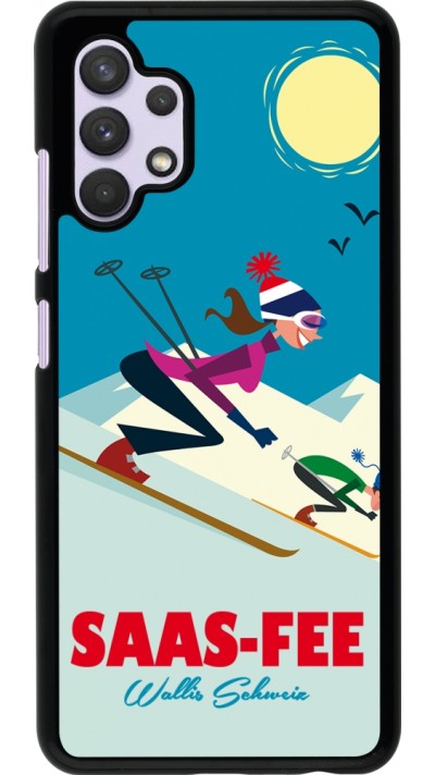 Samsung Galaxy A32 Case Hülle - Saas-Fee Ski Downhill