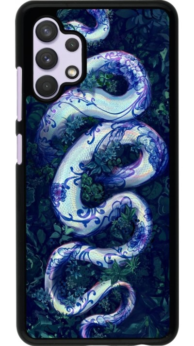 Coque Samsung Galaxy A32 - Serpent Blue Anaconda