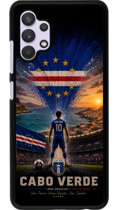 Coque Samsung Galaxy A32 - Football Cap-Vert splash 2026