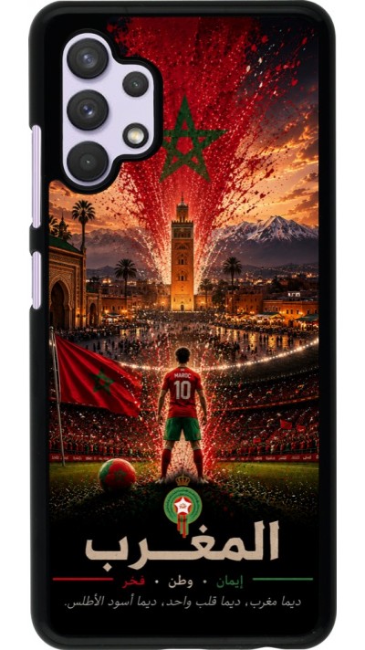 Coque Samsung Galaxy A32 - Football Maroc splash 2026