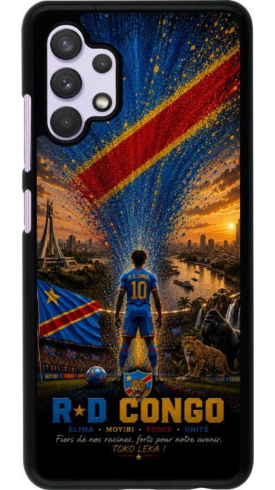 Coque Samsung Galaxy A32 - Football République démocratique du Congo splash 2026