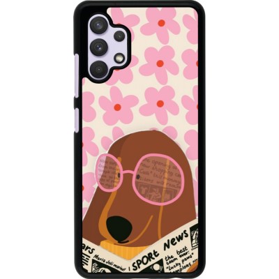 Coque Samsung Galaxy A32 - Dog with newspaper Spring 2026