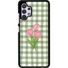Samsung Galaxy A32 Case Hülle - Green vichy tulips Spring 2026