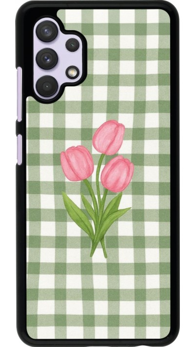 Samsung Galaxy A32 Case Hülle - Green vichy tulips Spring 2026