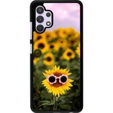 Samsung Galaxy A32 Case Hülle - Sunflower with glasses Spring 2026